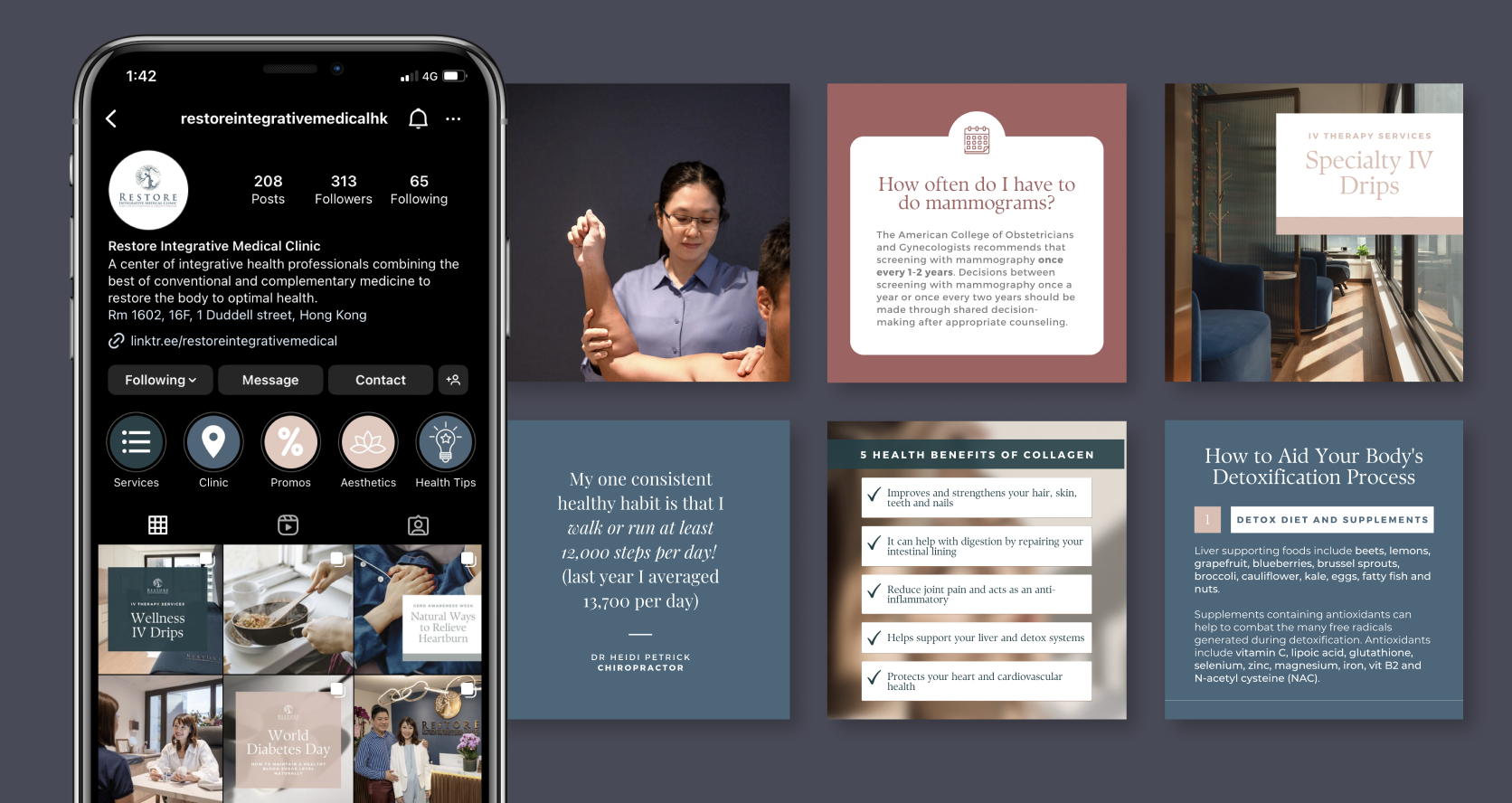 Restore Integrative Medical Clinic social media templates