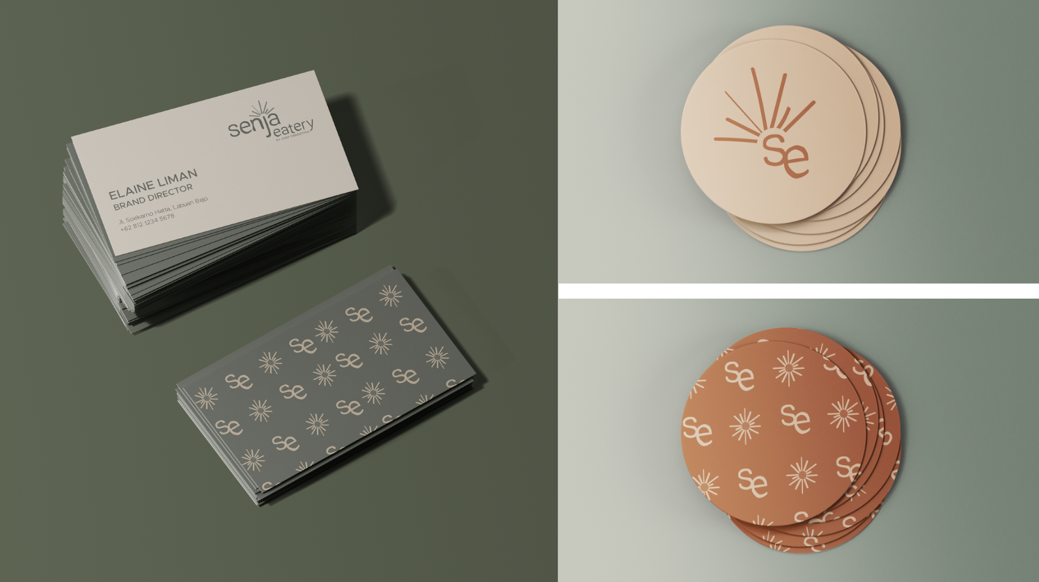 Senja Eatery coasters