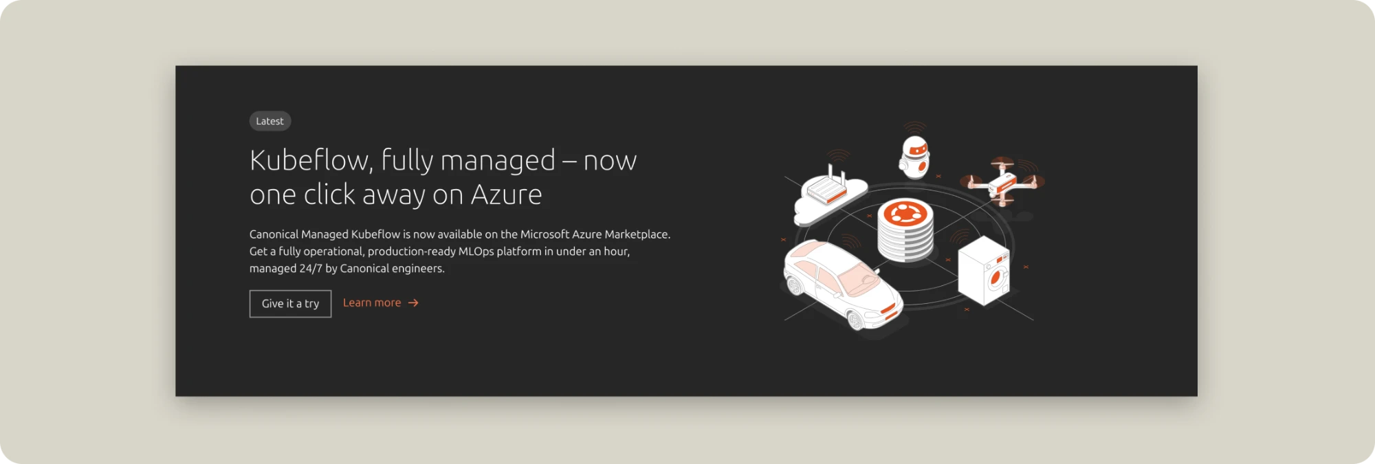 The redesigned featured section with a Latest label above the headline